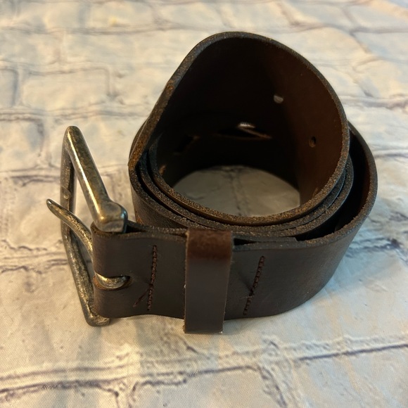 HIPWEAR CANADA BROWN LEATHER CUTOUTS BELT (16501) GENUINE LEATHER WOMENS BELT L - Picture 1 of 14